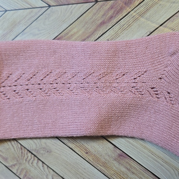 Boho Baby Girl Knee High Blush Pink Trouser Socks Satin Bowknot Ruffle Accessory - Picture 4 of 5